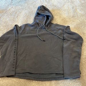 Dark gray Adidas cropped hoodie